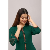 Preksha - Green Rayon Women''s Front Slit Kurti ( Pack of 1 ) - None