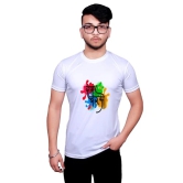 NITYANAND CREATIONS Round Neck White Holi T-Shirt for MEN-HOLI-T-SHIRT-11576-M