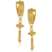 Vighnaharta Golden Jhumki Earrings ( Pack of 1 ) - Golden