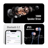 Tecsox Blaze100 Bluetooth Bluetooth Earphone In Ear Powerfull Bass Blue