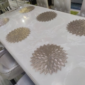 Petals Laser Cut Metallic Look Dining Set of 6-Gold / Set of 6