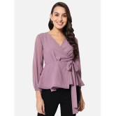 ALL WAYS YOU - Purple Georgette Womens Knot Front Top ( Pack of 1 ) - None