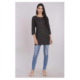 Kbz Black Rayon Straight Kurti - S