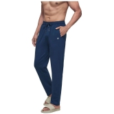 XYXX Blue Cotton Tencel Blend Plain Trackpants Single - M