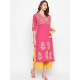 Women Pink Ethnic Motifs Printed Kurta