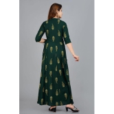 Smien - Green Rayon Womens Flared Kurti ( Pack of 1 ) - None