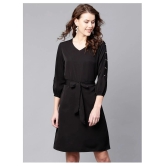 Zima Leto Polyester Black A- line Dress - Single - XS