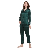 Smarty Pants Satin Nightsuit Sets - Green - L