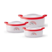 Milton New Marvel Jr Inner Steel Casserole Gift Set of 3, White - White