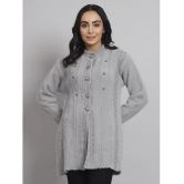 eWools.in Woollen Round Neck Women's Buttoned Cardigans - Grey ( ) - None