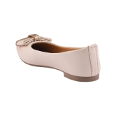 Shoetopia Cream Womens Casual Ballerinas - None