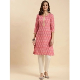 Rangita Women Pink Rayon Printed Knee Length Straight Kurti - None