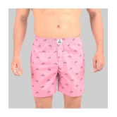 Pink Cotton Mens Boxer- ( Pack of 1 ) - None