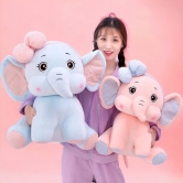 Cute Elephant with Bow Plush Toy-50 CM / Pink