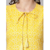 KIPEK Rayon Printed Straight Womens Kurti - Yellow ( Pack of 1 ) - None