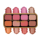 Beauty Berry Matte Eyeshadow & Blusher Palette 8 Highly Pigmented Shades for Eye Makeup (Shade - 02)