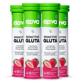 OZiva Bioactive Gluta with L-Glutathione to Reduce Pigmentation Strawberry-OZiva Bioactive Gluta Fizzy (L-Glutathione, Hyaluronic Acid, Asthaxanthin, Lycopene, Collagen) - Strawberry swirl, Pack