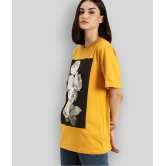 Dillinger - Yellow Cotton Loose Fit Women''s T-Shirt ( Pack of 1 ) - M