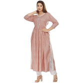 HIGHLIGHT FASHION EXPORT - Peach Straight Rayon Women''s Stitched Salwar Suit ( Pack of 1 ) - None