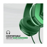 Bell BLHDP130A Type C Wired Headphone Over Ear 24 Hours Playback Passive noise cancellation IPX4(Splash & Sweat Proof) Green