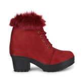 Saheb Maroon Ankle Length Chukka Boots - None