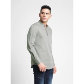 Grey Solid Cotton Kurta Shirt-XXL / Grey