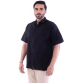 DESHBANDHU DBK Cotton Blend Regular Fit Half Sleeves Mens Formal Shirt - Black ( Pack of 1 ) - None