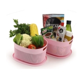 Oliveware - Plastic Pink Utility Container ( Set of 2 ) - Pink