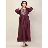 Swasti - Purple Cotton Blend Womens Anarkali Kurti ( Pack of 1 ) - None