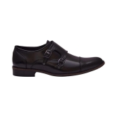 Sir Corbett Monk Strap Artificial Leather Black Formal Shoes - 9