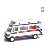 THRIFTKART - Ambulance Toy with Openable Tail Gate Detachable Stretcher Pull Back Action, White - White