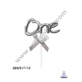 CAKE DECOR™ Plastic One Number Cake Topper - 1 Piece-Silver