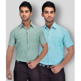 DESHBANDHU DBK - Multicolor Cotton Regular Fit Mens Formal Shirt (Pack of 2) - None