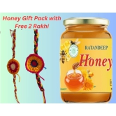 500gm Natural Honey with Free 2 Hand Made Rakhi Gift Pack