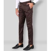 MANCREW - Brown Polycotton Slim - Fit Mens Formal Pants ( Pack of 2 ) - None