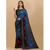 LEELAVATI - Blue Georgette Saree With Blouse Piece ( Pack of 1 ) - Blue