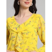 Curvydrobe Yellow Georgette Womens A-Line Top ( Pack of 1 ) - None