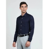 IVOC Cotton Blend Regular Fit Full Sleeves Mens Formal Shirt - Navy ( Pack of 1 ) - None