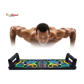 VARKAUS Push Up Board -with 14-in-one Muscle Toning System, Multifunctional Colour Coded Foldable Push up Board for Body - Assorted