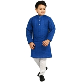 Arshia Fashions Blue Cotton Blend Boys Kurta Sets ( Pack of 1 ) - None