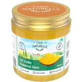 Farm Naturelle A2 Pure Ghee 300ml In Glass Bottle | Extra Engraved Virgin Wooden Spoon | 100% Desi Sahiwal Cow Ghee | Vedic Bilona Method-Curd Churned-Golden | Grainy & Aromatic, Keto Friendly | Non-GMO Grassfed, Premium & Traditional Ghee | Immunity Boos