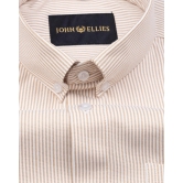 Siento Felix Orange Stripe Oxford Cotton Shirt-44 / XL