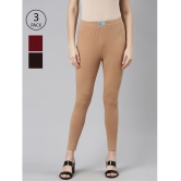 Jcss - Camel Lycra Women's Leggings ( Pack of 3 ) - None