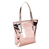 Women Mirror Shine Rose Gold Handbag