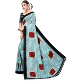 LEELAVATI - Light Blue Georgette Saree With Blouse Piece ( Pack of 1 ) - Light Blue