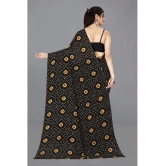 ANAND SAREES - Black Georgette Saree Without Blouse Piece ( Pack of 1 ) - Black