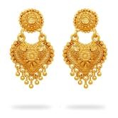 LUV FASHION Golden Chandbalis Earrings ( Pack of 1 ) - Golden