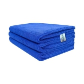 SOFTSPUN Microfiber Cloth - 3 pcs - 40x40 cms - 340 GSM Blue - Thick Lint & Streak-Free Multipurpose Cloths - Automotive Microfibre Towels for Car Bike Cleaning Polishing Washing & Detailing