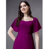 JASH CREATION - Magenta Georgette Womens Gown ( Pack of 1 ) - None