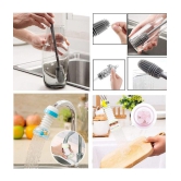 Silicone Bottle Cleaning Long Handle , Nipple Cleaner + Anti-Splash Expandable Head Nozzle/Bathroom Tap Adjustable Sprinkler/tap Shower/Water Saving Device Faucet (Water Faucet)